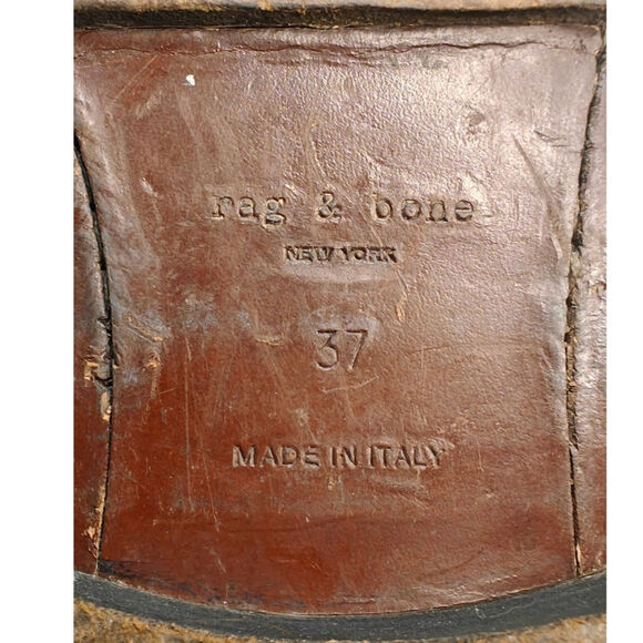 Black leather Rag & Bone Ankle Booties sz 37 - Picture 7 of 8